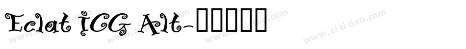Eclat ICG Alt字体转换